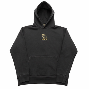 OVO October’s Very Own Black Pullover Hoodie Gold Owl Logo Unisex Medium Casual